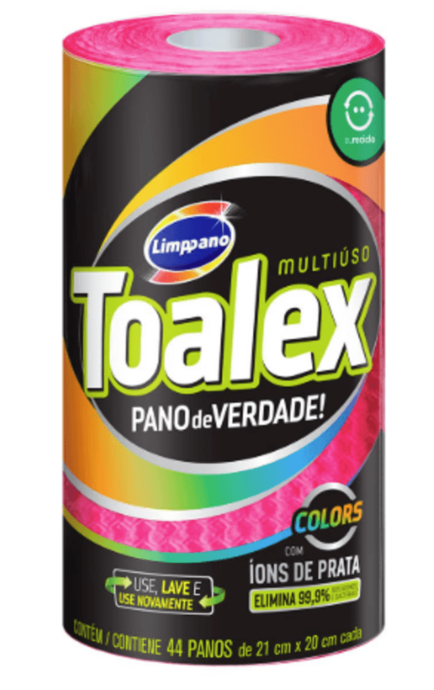 PANO LIMPZ M-USO TOALEX 44UN ROSA COLORS