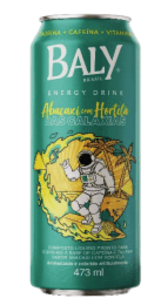 Energético Baly Abacaxi com Hortelã Lata com 473ml