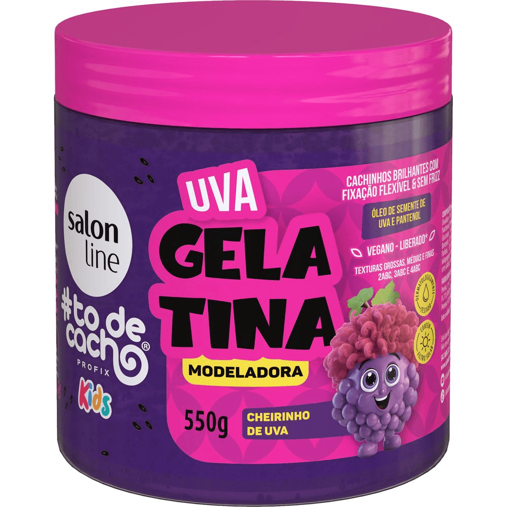 Gelatina Uva #todecacho Kids Modeladora 550g
