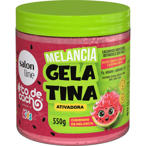 Gelatina-Ativadora-Salon-Line-Kids-Melancia-550g Gelatina-Ativadora-Salon-Line-Kids-Melancia-550g