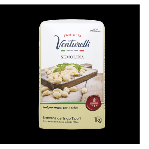 Semolina-de-Trigo-Tipo-1-Enriquecida-com-Ferro-e-Acido-Folico-Famiglia-Venturelli-Pacote-1kg Semolina-de-Trigo-Tipo-1-Enriquecida-com-Ferro-e-Acido-Folico-Famiglia-Venturelli-Pacote-1kg