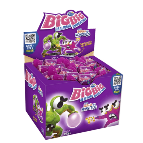 Chiclete-de-Bola-Uva-Big-Big-Caixa-315g-90-Unidades-Edicao-Batalha-dos-Monstros Chiclete-de-Bola-Uva-Big-Big-Caixa-315g-90-Unidades-Edicao-Batalha-dos-Monstros