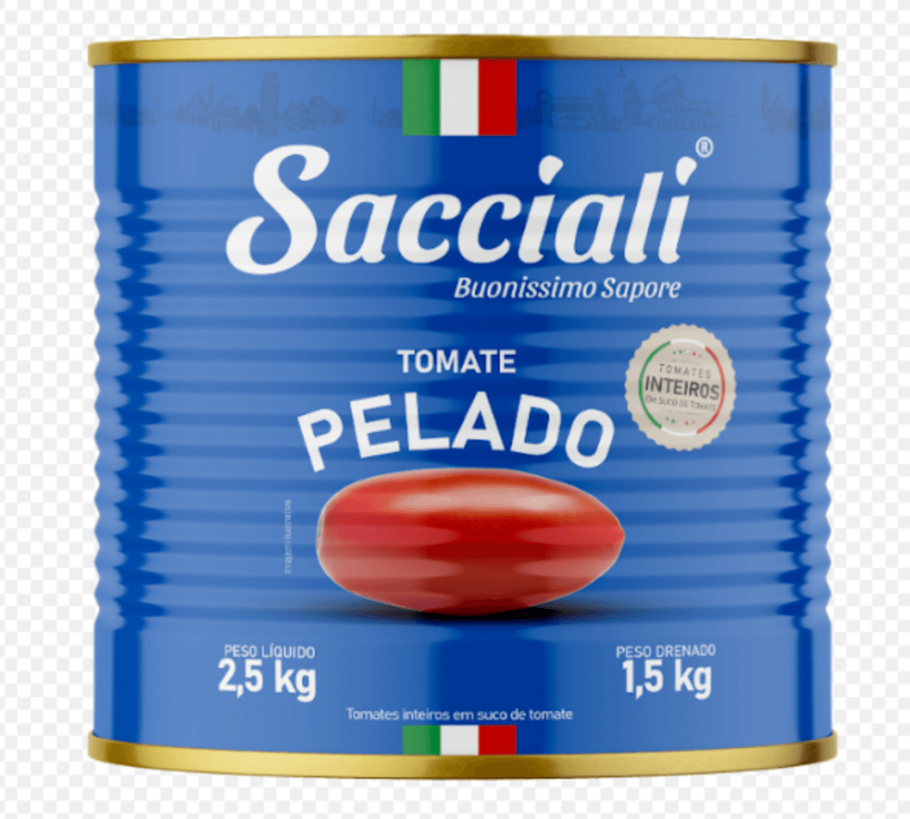 TOMATE PELADO SACCIALI 2,5 KG - LT