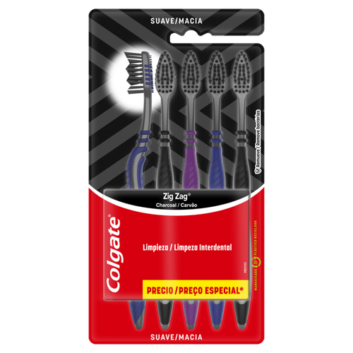 ESCOVA-DENTAL-COLGATE-ZIGZAG-CARVAO-BLISTER-5UN ESCOVA-DENTAL-COLGATE-ZIGZAG-CARVAO-BLISTER-5UN
