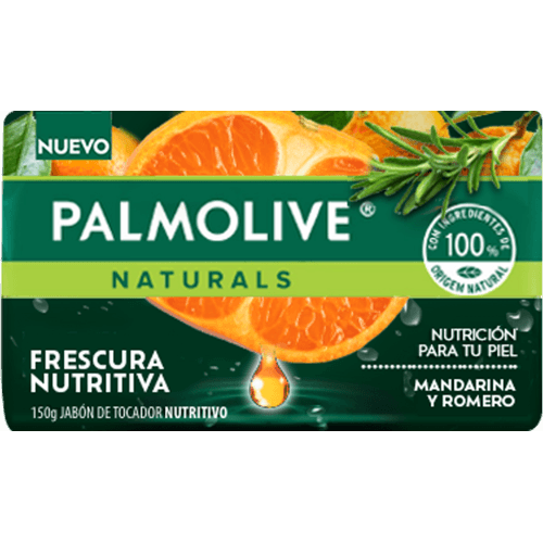 Sabonete-em-Barra-Frescor-Nutritivo-Tangerina-e-Alecrim-Palmolive-Naturals-Envoltorio-150g-Tamanho-Familiar Sabonete-em-Barra-Frescor-Nutritivo-Tangerina-e-Alecrim-Palmolive-Naturals-Envoltorio-150g-Tamanho-Familiar
