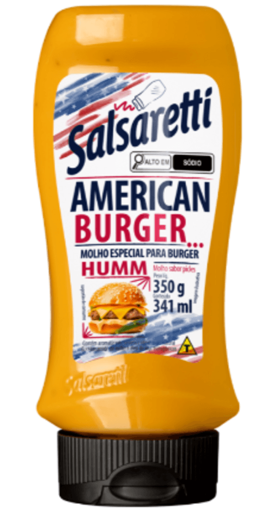MOLHO SALSARETTI 350G-FR AMERICAN BURGER/TOP DOWN