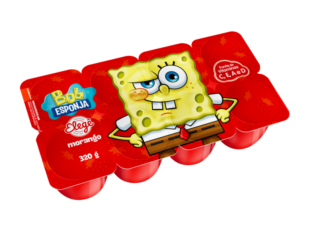 PETIT SUISSE ELEGÊ BOB ESPONJA MORANGO 320G