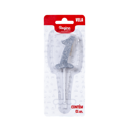 VELA-REGINA-PICK-GLITTER-PRATA-NUMERO-1 VELA-REGINA-PICK-GLITTER-PRATA-NUMERO-1