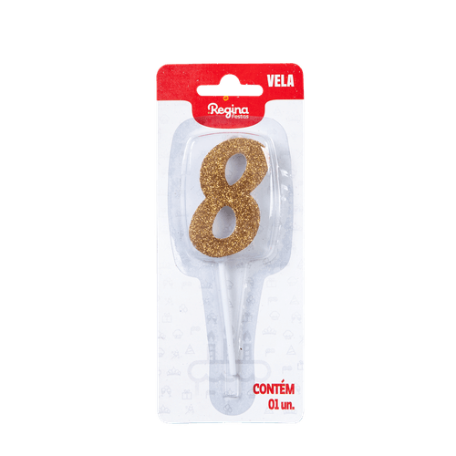 VELA-REGINA-1UN-PICK-GLITTER-DOURADA-NUMERO-8 VELA-REGINA-1UN-PICK-GLITTER-DOURADA-NUMERO-8