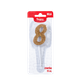 VELA-REGINA-1UN-PICK-GLITTER-DOURADA-NUMERO-8