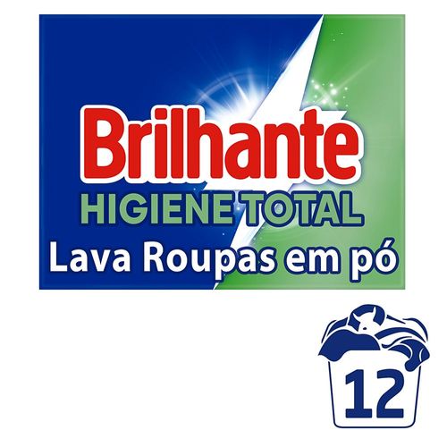 Lava Roupas em Pó Brilhante Higiene Total 800g