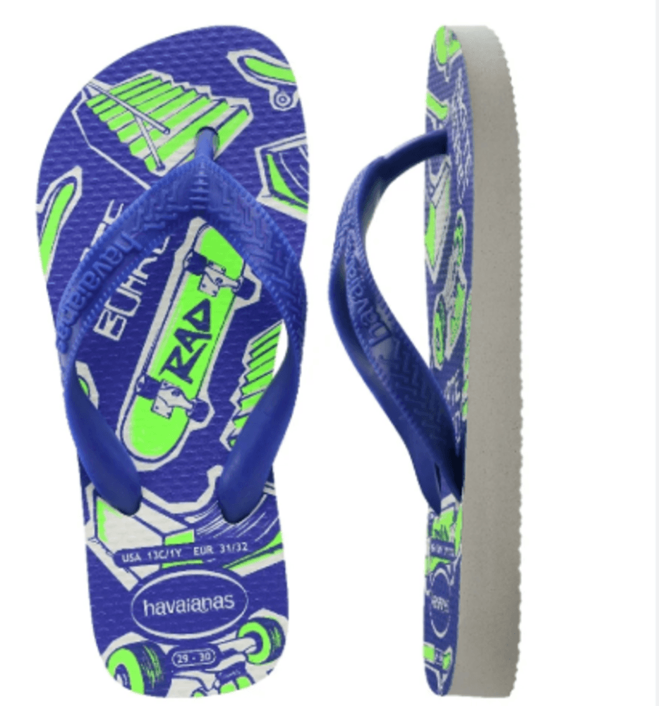 SANDALIAS HAVAIANAS KIDS ATHLETIC BRANCO/AZUL-27/28