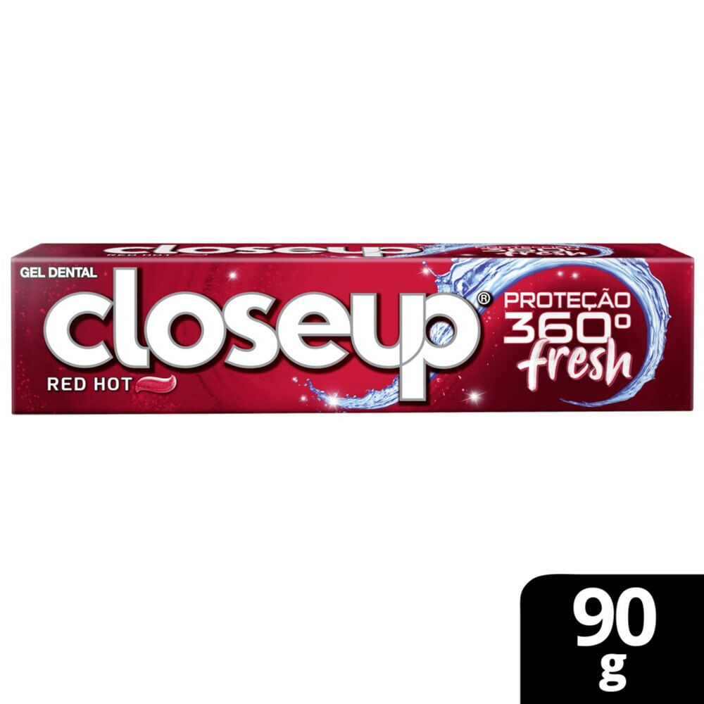 Creme Dental em Gel Closeup Fresh Action Red Hot 90 GR