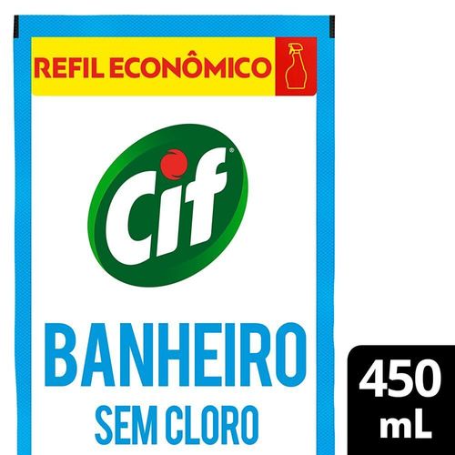Limpador-de-Uso-Geral-Banheiro-sem-Cloro-Cif-Sache-450ml-Refil-Economico Limpador-de-Uso-Geral-Banheiro-sem-Cloro-Cif-Sache-450ml-Refil-Economico