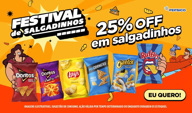 Pepsico: 25 off até 17/08