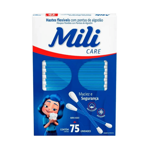 Cotonete-Hastes-Flexiveis-Mili-75-Unidades Cotonete-Hastes-Flexiveis-Mili-75-Unidades