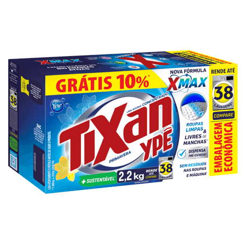 LAVA-ROUPA-EM--PO-TIXAN-YPE-PRIMAVERA-CONCENTRADOT-9X22KG-10-DESCONTO LAVA-ROUPA-EM--PO-TIXAN-YPE-PRIMAVERA-CONCENTRADOT-9X22KG-10-DESCONTO