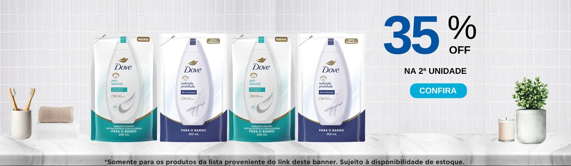 Sabonete Dove Líquido 200ml  até 24/08
