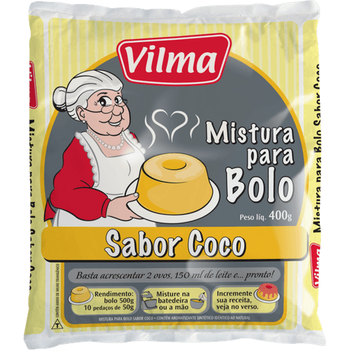 Mistura-para-Bolo-Vilma-Coco-400g Mistura-para-Bolo-Vilma-Coco-400g