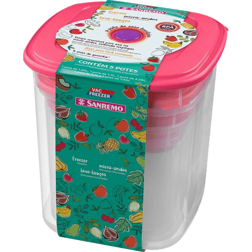 Conjunto-Pote-Plastico-Azul-Quadrado-Sanremo-Vac-Freezer-5-Unidades Conjunto-Pote-Plastico-Azul-Quadrado-Sanremo-Vac-Freezer-5-Unidades