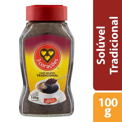 Cafe-Soluvel-Tradicional-3-Coracoes-Vidro-100g Cafe-Soluvel-Tradicional-3-Coracoes-Vidro-100g