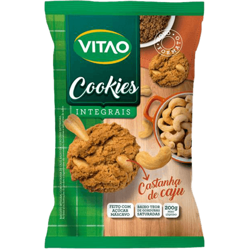 Biscoito-Cookie-Integral-Castanha-de-Caju-Vitao-Pacote-200g Biscoito-Cookie-Integral-Castanha-de-Caju-Vitao-Pacote-200g