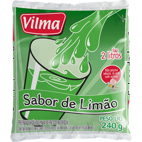 Refresco-em-Po-Vilma-sabor-Limao-240g Refresco-em-Po-Vilma-sabor-Limao-240g