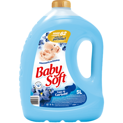 Amaciante-De-Roupa-Diluido-Toque-De-Carinho-Baby-Soft-Galao-5l Amaciante-De-Roupa-Diluido-Toque-De-Carinho-Baby-Soft-Galao-5l