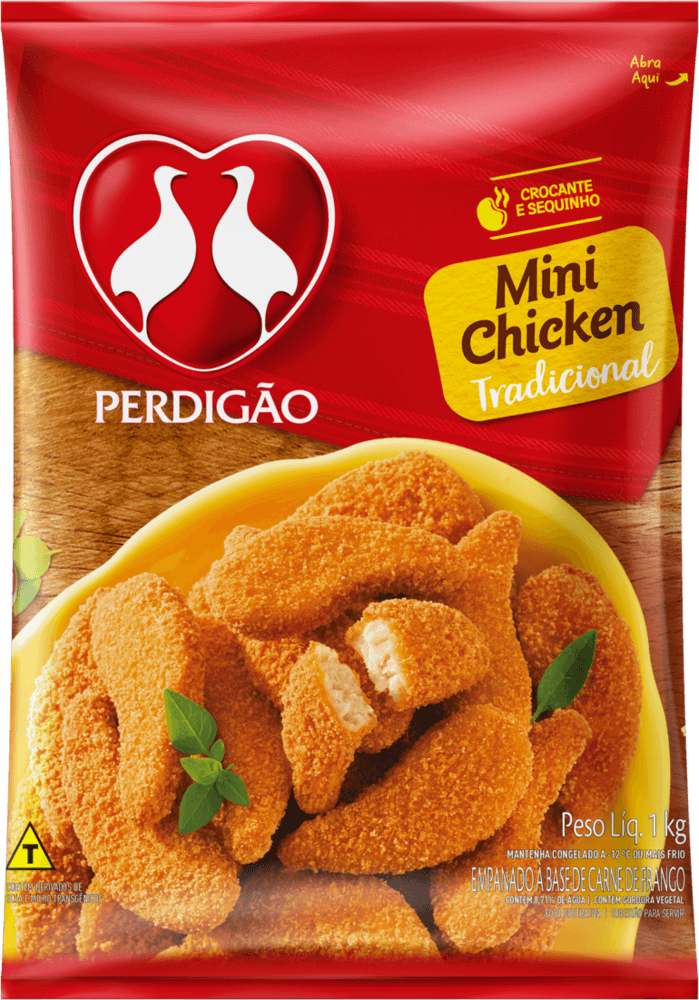 Empanado de Frango Tradicional Perdigão Mini Chicken Pacote 1kg