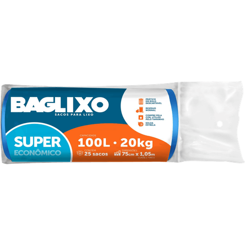 Saco-Lixo-Baglixo-Recic-100l-Azul-Rl-25un Saco-Lixo-Baglixo-Recic-100l-Azul-Rl-25un