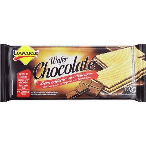 Biscoito-Wafer-Recheio-Chocolate-Zero-Lactose-Lowcucar-Pacote-115g Biscoito-Wafer-Recheio-Chocolate-Zero-Lactose-Lowcucar-Pacote-115g