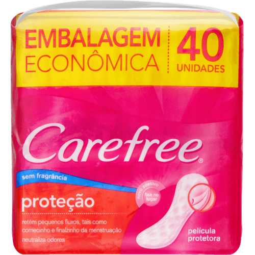 Protetor-Diario-sem-Abas-Carefree-Protecao-Pacote-40-Unidades-Leve-Mais-Pague-Menos Protetor-Diario-sem-Abas-Carefree-Protecao-Pacote-40-Unidades-Leve-Mais-Pague-Menos