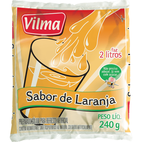 Refresco-em-Po-Vilma-Sabor-Laranja-240g Refresco-em-Po-Vilma-Sabor-Laranja-240g