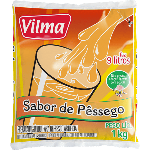Refresco-em-Po-Vilma-Pessego-1kg Refresco-em-Po-Vilma-Pessego-1kg