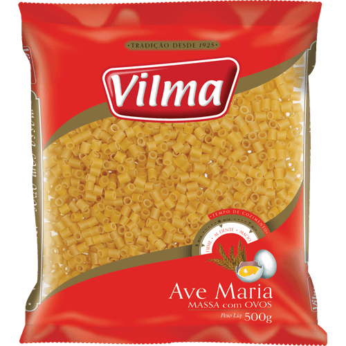 Massa-com-Ovos-Ave-Maria-Vilma-Pacote-500-g Massa-com-Ovos-Ave-Maria-Vilma-Pacote-500-g
