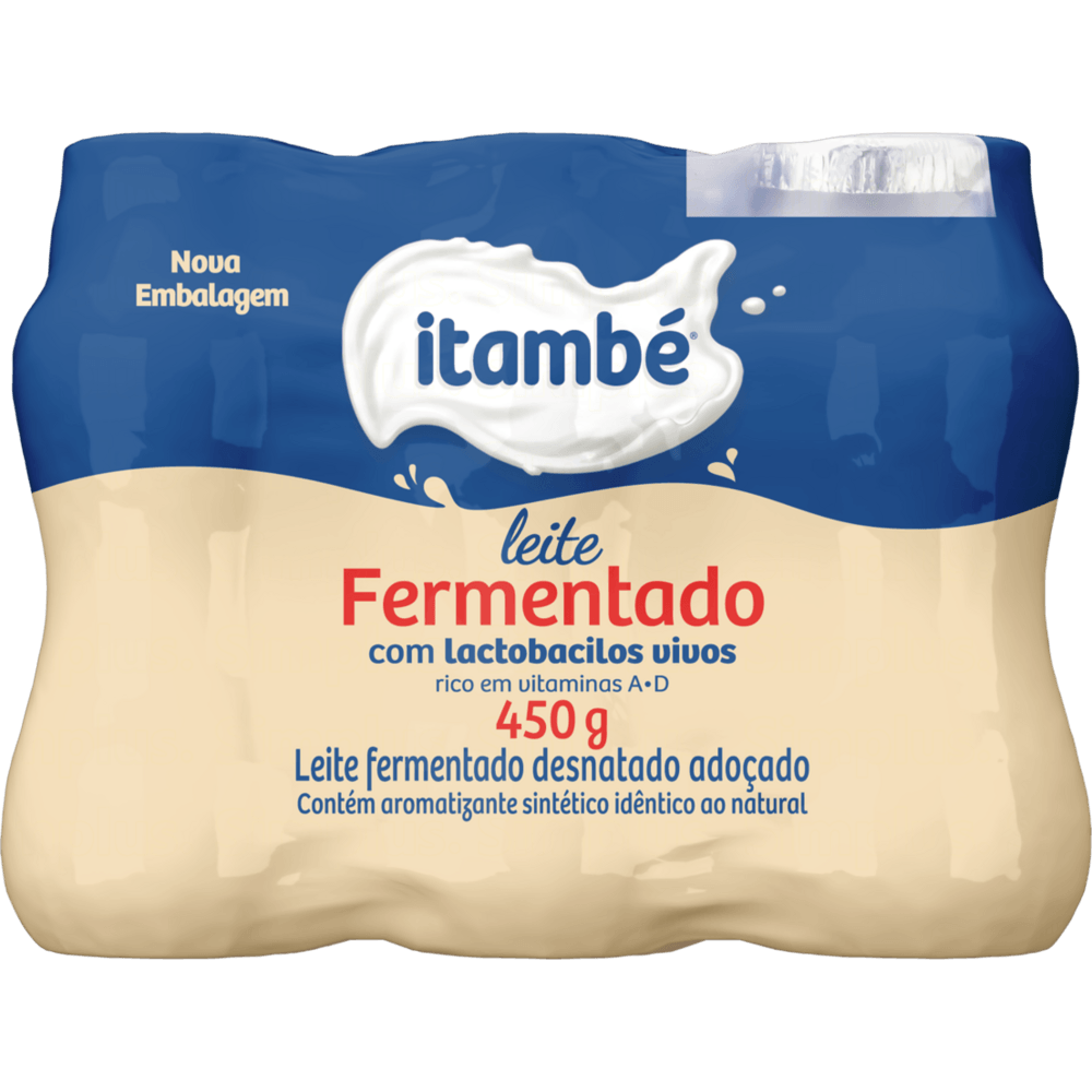 Leite Fermentado Adoçado Desnatado com Lactobacilos Vivos Itambé Frasco ...