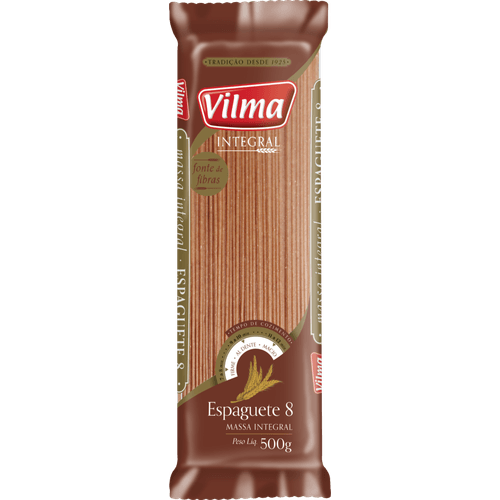 Massa-Integral-Vilma-Espaguete-n°-08-500g Massa-Integral-Vilma-Espaguete-n°-08-500g