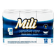 Papel-Higienico-Mili-Sensitive-Care-Folha-Dupla-Neutro-30-Metros-Embalagem-Economica-12-Unidades