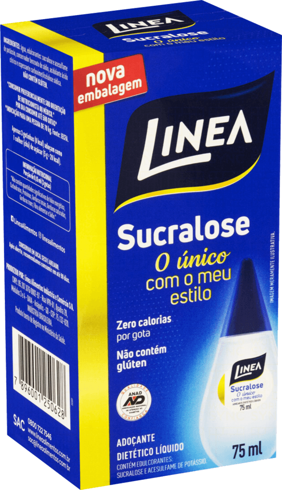 Adoçante Dietético Líquido Sucralose Linea Caixa 75ml - Apoio