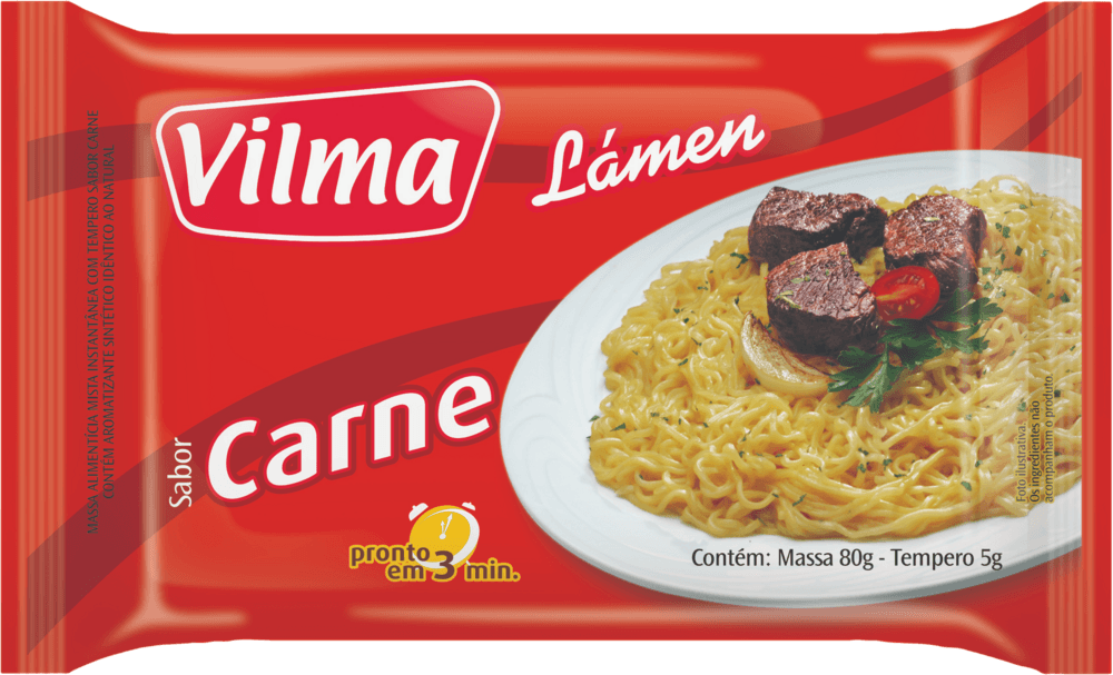 Macarrão Inst Vilma Lamendoim 80g-pc+tempero 5g Carne