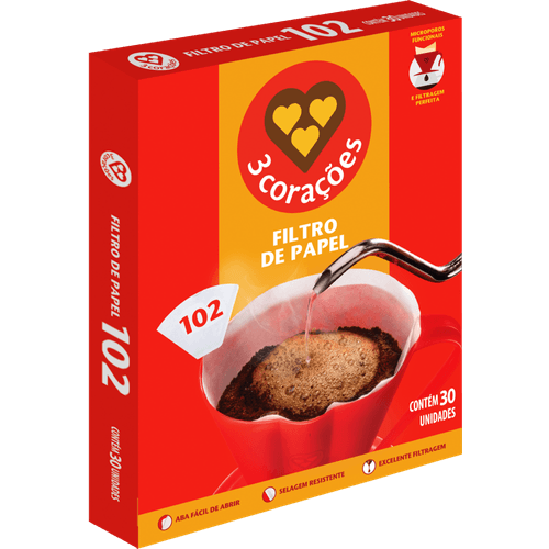 Filtro-de-Papel-3-Coracoes-102-Caixa-30-Unidades Filtro-de-Papel-3-Coracoes-102-Caixa-30-Unidades