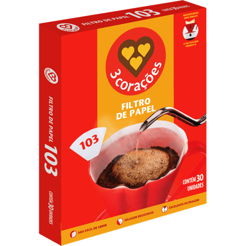 Filtro-de-Papel-3-Coracoes-103-Caixa-30-Unidades Filtro-de-Papel-3-Coracoes-103-Caixa-30-Unidades