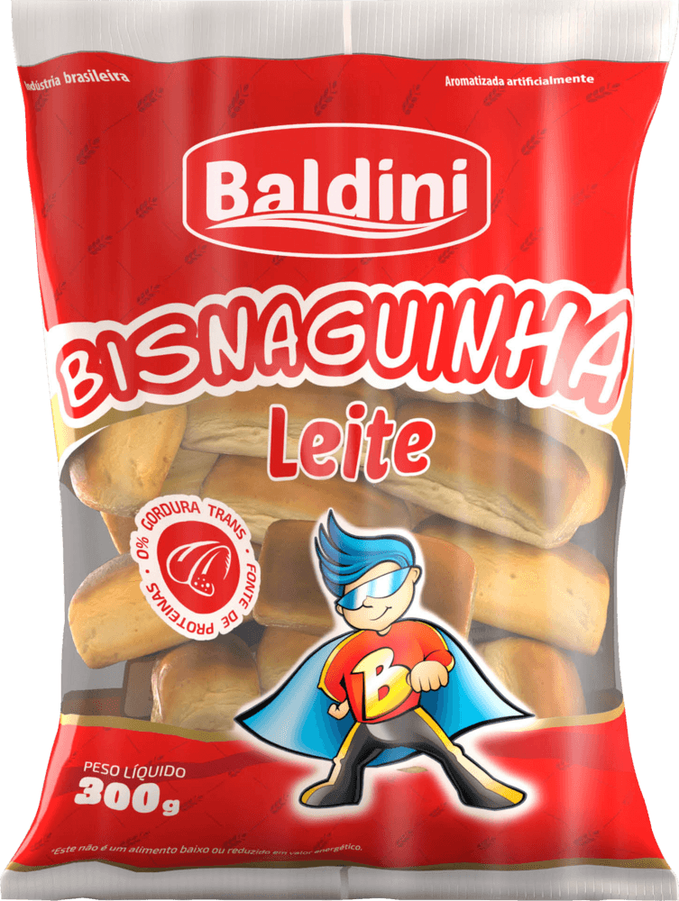 Bisnaguinha Leite Baldini 300g
