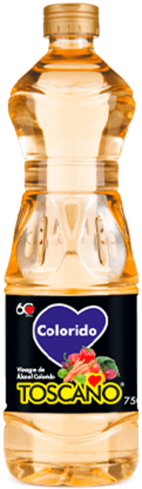 Vinagre de Álcool Colorido Toscano Frasco 750ml