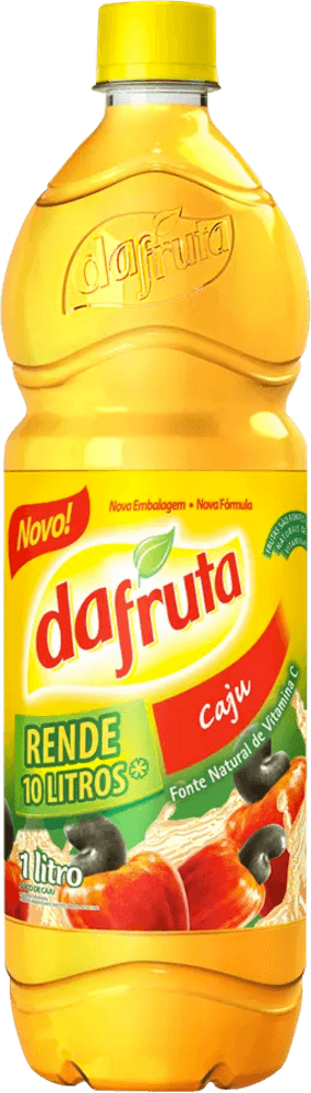 Suco Concentrado Líquido para Refresco de Fruta Caju sem Adição de Açúcar Dafruta Garrafa 1l