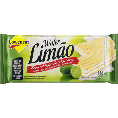 Biscoito-Wafer-Recheio-Limao-Diet-Zero-Lactose-para-Dietas-de-Ingestao-Controlada-de-Acucares-e-Restricao-de-Lactose-Lowcucar-Pacote-115g Biscoito-Wafer-Recheio-Limao-Diet-Zero-Lactose-para-Dietas-de-Ingestao-Controlada-de-Acucares-e-Restricao-de-Lactose-Lowcucar-Pacote-115g