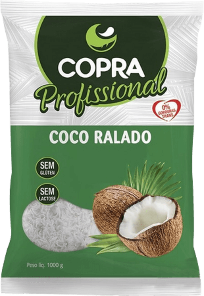 Coco Ralado Fino 1kg Copra Profissional