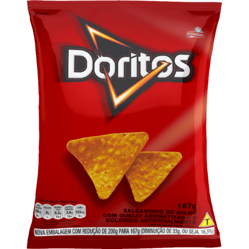 Salgadinho-de-Milho-Queijo-Nacho-Doritos-Pacote-167g Salgadinho-de-Milho-Queijo-Nacho-Doritos-Pacote-167g