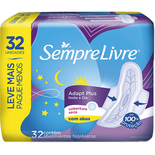 Absorvente-com-Abas-Seca-Sempre-Livre-Conforto-Noturno-Pacote-32-Unidades-Leve-Mais-Pague-Menos Absorvente-com-Abas-Seca-Sempre-Livre-Conforto-Noturno-Pacote-32-Unidades-Leve-Mais-Pague-Menos