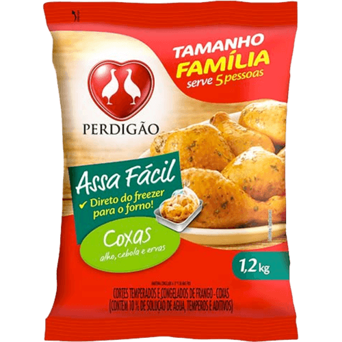 Coxa-de-Frango-Congelada-Temperada-Perdigao-Assa-Facil-12kg-Tamanho-Familia Coxa-de-Frango-Congelada-Temperada-Perdigao-Assa-Facil-12kg-Tamanho-Familia
